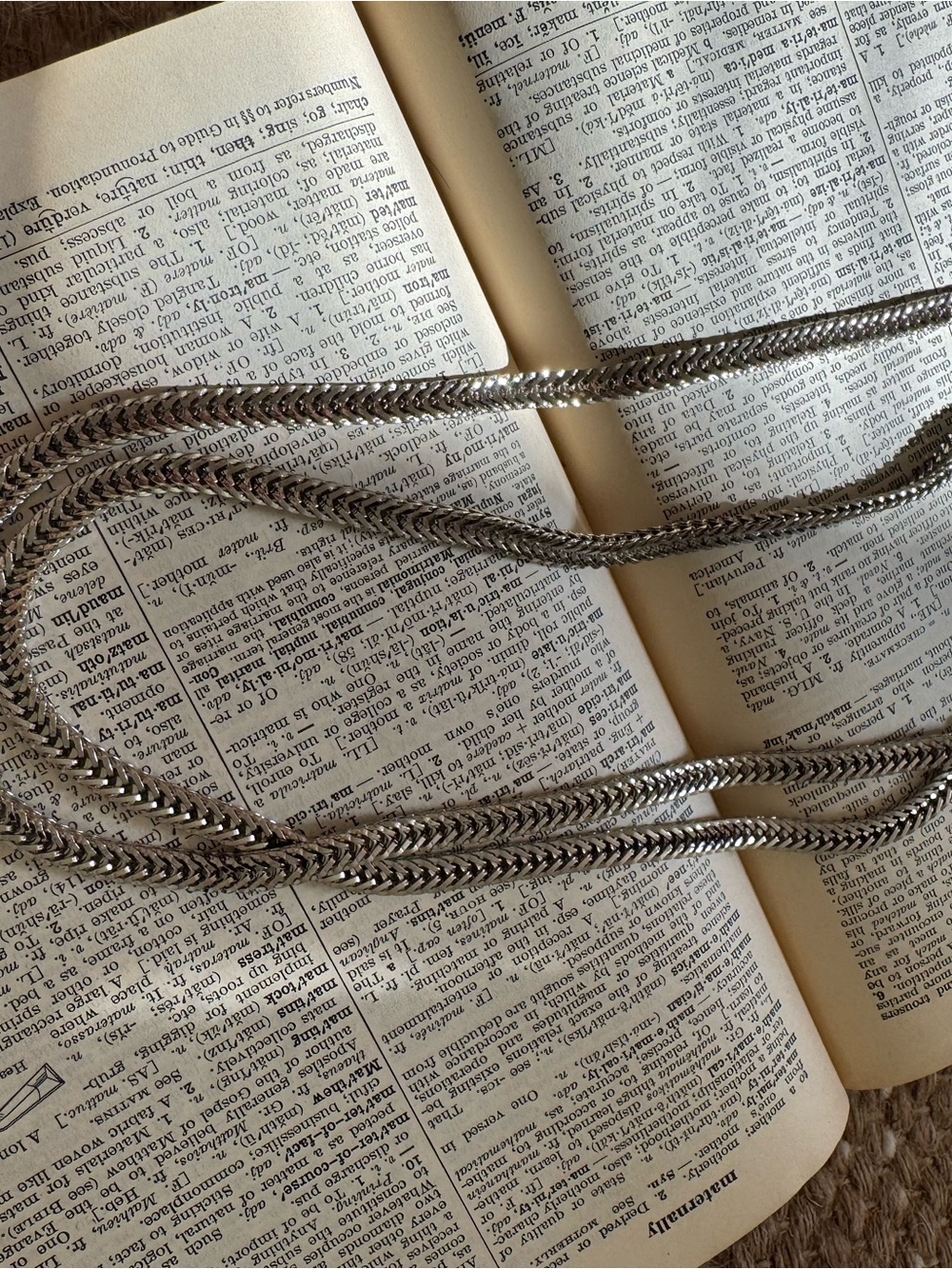 Silver Herringbone Chain Necklace/Belt